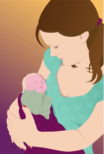 Mother and baby – Vector illustration